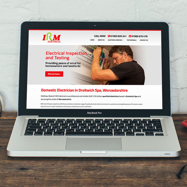 Responsive Website Design Droitwich Worcestershire Irm Electrical